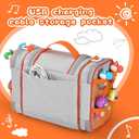 Carrying Case Compatible with Toniebox 2/1 Starter Set, Role Storage Bag with Handle and Shoulder Strap, Portable Travel Organizer Case for Tonies Headphones, Charger and Accessories (Grey)