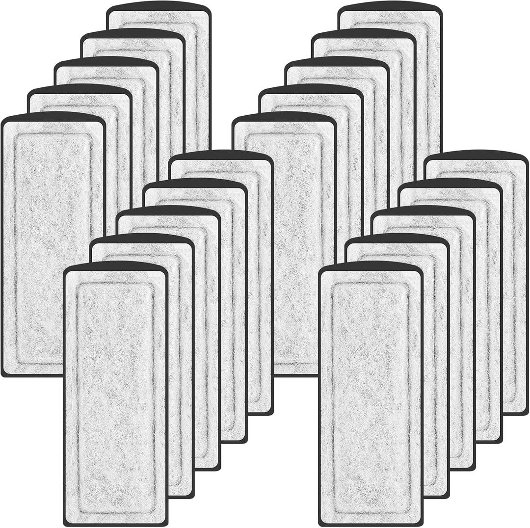 20 Pcs Fish Tank Filter Cartridges Compatible with Marina Slim Filter S10/S15/S20, Fish Filter Replacement Cartridge for Clean and Clear Aquarium Water