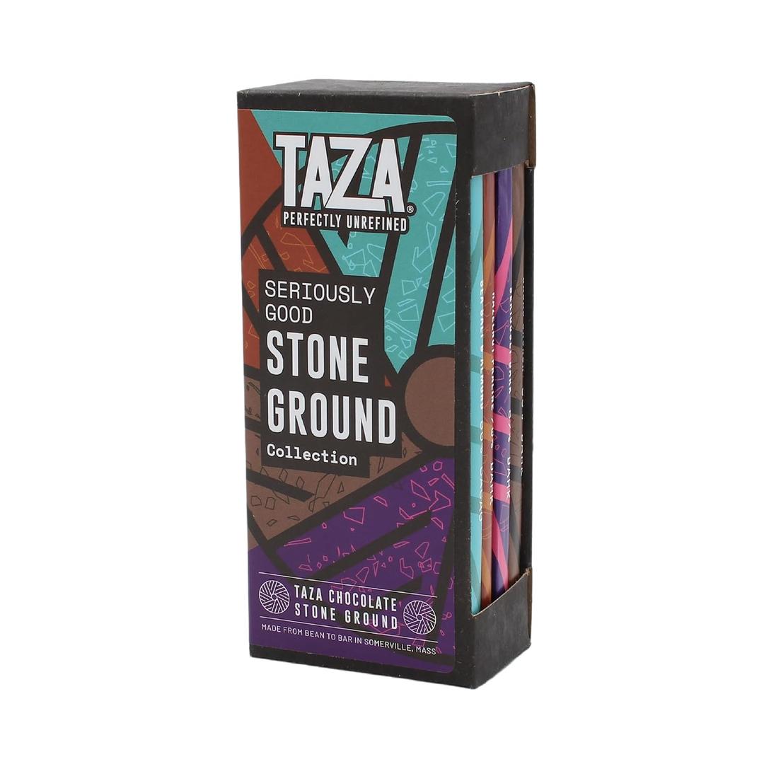 Taza Chocolate Organic Seriously Good Dark Chocolate, Variety Pack, 4 Count | Stone Ground Dark Chocolate Bar, Vegan, Dairy Free, Gluten Free, 2.5 Ounce Bar (EXP 08/19/26)