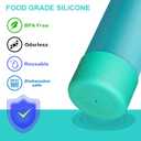 4 x yoelike Grid Silicone Boot for Owala Water Bottle, Anti-Slip Protective Sleeve for FreeSip/Twist/Flip, Bottom Bumper Cover for Watter Bottle Accessories (40 Ounces, Mint Green)