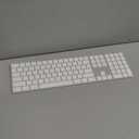 OMOTON Bluetooth Keyboard Compatible with Mac, with Numeric Keypad, Rechargeable Wireless Keyboard Compatible with MacBook Pro/Air, iMac, Mac mini/Pro Laptop and PC (Silver) (Three zone keyboard)