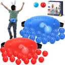 Skirfy Christmas Party Shaking Swing Balls Game Set for Kids Adults,Backyard Family Toy with 40 Balls, Birthday Games Outdoors Indoors Bachelorette Party Games for Boys and Girls Age 5 6 7 8 9+ (Red&blue)
