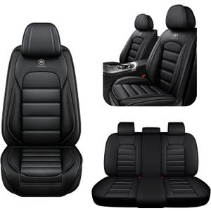 5 Seat Covers for GMC Yukon 2010-2026 Breathable Car Seat Covers, Anti-Slip Waterproof Car Seat Protectors with Airbag, Automotive Vehicle Cushion with Storage Pockets (Standard, Black)