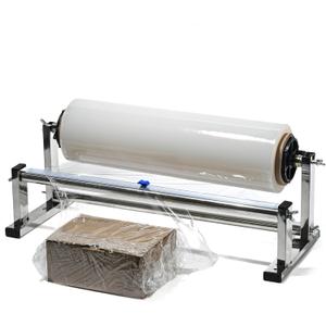Plastic Wrap Dispenser with Cutter, 4.0-17 inch Stretch Wrap Dispenser, Manual Stretch Film Dispenser, Stainless Steel Plastic Wrap Dispener, Predrilled Holes for Table Wall Floor Mount