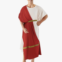 MCJC Adult Greek Toga God Costume, White Roman Deluxe Halloween Cosplay Ancient Robe