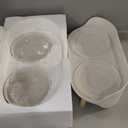 Elevated Ceramic Dog Bowl Set - Double Dog Feeding Bowls with Stand Splash Proof - Raised Dishes for Food and Water - Ideal for Small to Medium Dogs - 2 x 850 ml - 28.74 oz - White