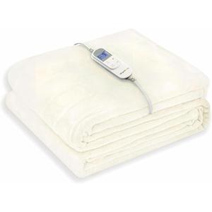 Wapaneus Heated Blanket Electric Twin Size 62"x84" with 10 Heating Levels 12 Timer Settings 8 Hours Auto-Shut Off,Flannel Fast-Heating Electric Blanket,ETL Listed Machine Washable,Ivory