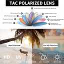 JM Trendy Polarized Square Sunglasses for Women Men Retro Chunky Rectangle Shades UV400 Protection