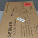 SEREED Colorful Lighting Toddler Tricycle for 2-5 Years Old Boys, Adjustable Seat&Handlebar Trike, Removable Basket, Birthday Gift Idea for Kids Ages 2+ (Black)