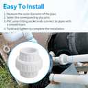 PVC Slip Union for 1" Pipe Schedule 40, White PVC Pipe Fitting Union with EPDM O-Ring, Perfect for Pool Pipe Unions Connector Replacement (2 Pack)