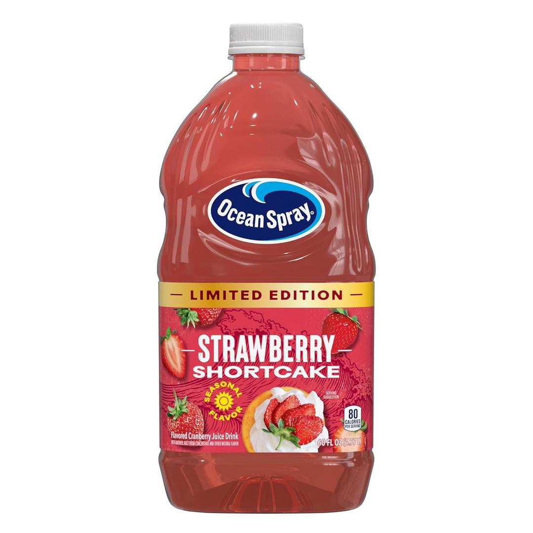 Ocean Spray® Strawberry Shortcake Juice Drink, 60 Fl Oz Bottle (Pack of 8) (EXP 09/29/26)