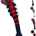 Golf Head Covers Knitted Woods Driver Fairway Hybrid Pom Pom Cover Washable Soft Kint Headcover 1 3 5 for Men Women Kids Sold in Separate