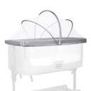 Beberoad Love Bassinet Cover Mosquito Net Cover with 2-Way Zipper Mosquito Net for Bassinet/Bedside Sleeper/Travel Crib (White) (Bassinet Cover-white)