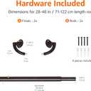 Amazon Basics Room Darkening Blackout Curtain Rod for Bedroom and Living Room, 28" to 48", Dark Bronze (Espresso)