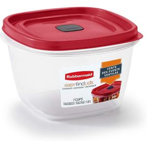Rubbermaid 7 cups Food Storage Container 3 Pack Clear