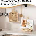 Unique Christmas Gifts for Mom, Funny Kitchen Gift for Women, Wooden Cookbook Stand for Kitchen Counter, Recipe Cook Book Holder for Mothers Birthday Christmas Presents(with Greeting Card)