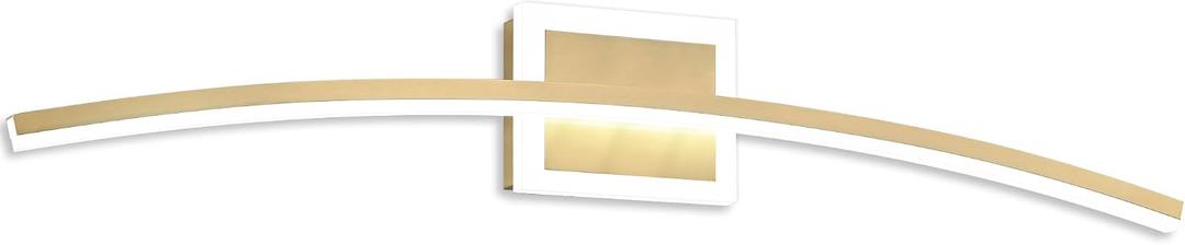 PRESDE 32in Dimmable LED Gold Bathroom Light Fixtures Over Mirror, Vanity Light for Bathroom,Modern Brushed Bronze Bath Wall Lighting