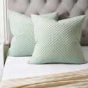 PHF Minky Dot Euro Sham Covers 26"x 26", 2 Pack Soft Cozy Minky Bubble Real Velvet Throw Pillow Covers, No Insert, Home Decorative Euro Pillow Cases for Couch Sofa Bed, Sage Green