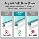 39" Shower Door Seal 2-Pack 3/8" Bottom Frameless Shower Doors Strip