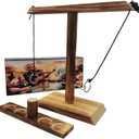 Ring Toss Game for Kids and Adults, Large Base Hook and Ring Game, Family-Friendly Indoor Holiday Fun or Outdoor Patio Games, White Elephant Gifts