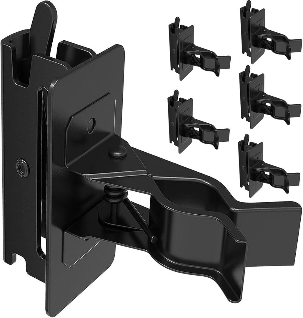 6 Pcs E-Track Tool Holders, E Track Accessories for Enclosed Trailer Store Shovels, Rakes, Broom E Track Tool Holder Hanger for Trailer Accessories, E Track Shovel Holder (Black)