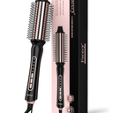 Farery Thermal Brush 5 Adjustable Temps, 1.5 Inch Hot Curling Brush for Big Bouncy Curls, Non-Blowing Heated Round Brush, Ceramic Curling Wand for Medium & Long Hair, Dual Voltage for Travel