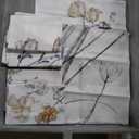 Set of 6 Brown and Grey Floral Throw Pillow Covers 18 x 18 Inches, Watercolor Square Cushion Covers for Sofa Couch Living Room Home Decor