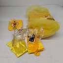 Luzlen Belle Costume for Girls Yellow Princess Dress up Halloween Birthday Party Cosplay Outfits with Accessories, Size 140