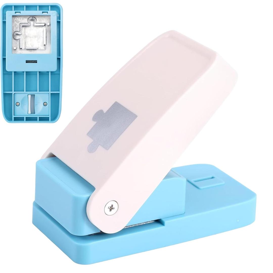 Puzzle Punch DIY Jigsaw Puzzle Piece Cutter for Personalized Jigsaw Custom Photo Puzzle Making Tool for Decorating Scrapbooking and Craft Projects | Suitable for Many Materials | Piece Size 1 x 1