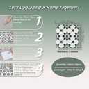 Alow Peel and Stick Floor Tile Green and Black, Self-Adhesive Vinyl Flooring 20Pcs, Waterproof, Reusable, Peel and Stick Flooring for Bathroom, Bedroom, Living Room, Kitchen and Office(11.8x11.8 in) (Flower)