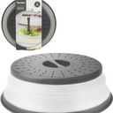 Tovolo Microwave Splatter Cover for Food, Medium (Charcoal) - Collapsible & Vented Silicone Splatter Guard Lid - Microwave Plate & Dish Cover with Handle - BPA-Free Kitchen Gadget for Meal Prep (Medium (10 inch))