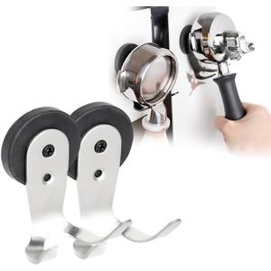 Coffee Portafilter Tamper Holder,Strong Magnetic Rack for Coffee Tamper,Espresso Accessories Organizer Tools,Compatible with Breville/Rancilio etc Coffee Machine(Silver)