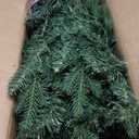 MAKEATREE 6ft Prelit Artificial Christmas Tree with 300 Lights, Easy Assembly Hinge Design Skinny Xmas Trees, 987 PE&PVC Mixed Branch Tips, Green