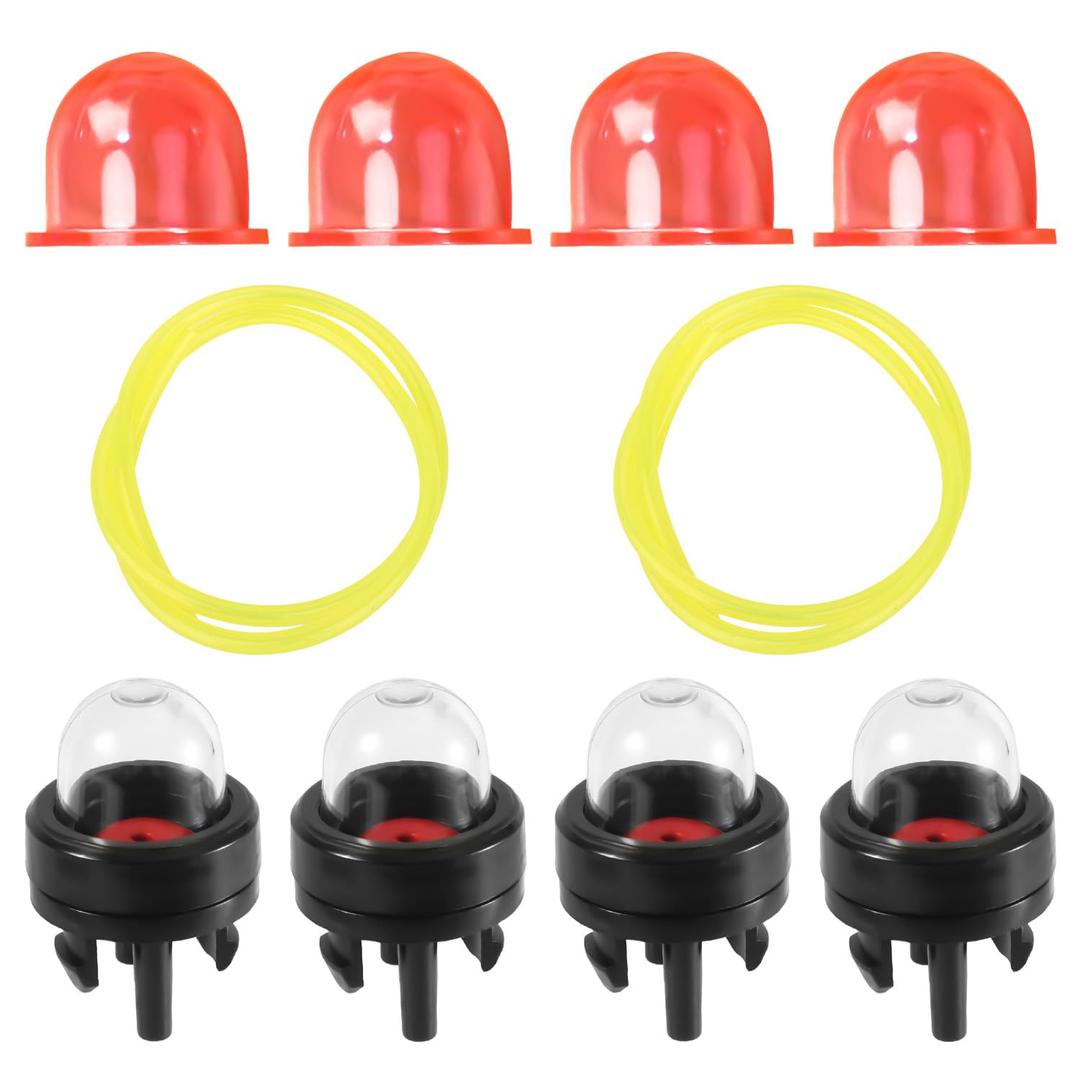 10pcs 2ft Small Engine Fuel Line Hose Replacement Kit with Primer Bulb & Carburetor for Walbro Lawn Mower Blower Edger Accessories (Red Oil Cup)
