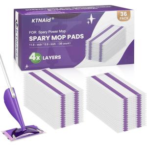 36 Pack Replacement Mop Pads Compatible with Swiffer WetJet Spray Mops, Disposable Refill Pads for Multi-Surface Floors, Thickness and Absorbent