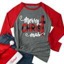 Christmas Shirt for Women Believe Letter Print T Shirts asual Retro Holiday Short Sleeve Pullover Tops Xmas Gift S