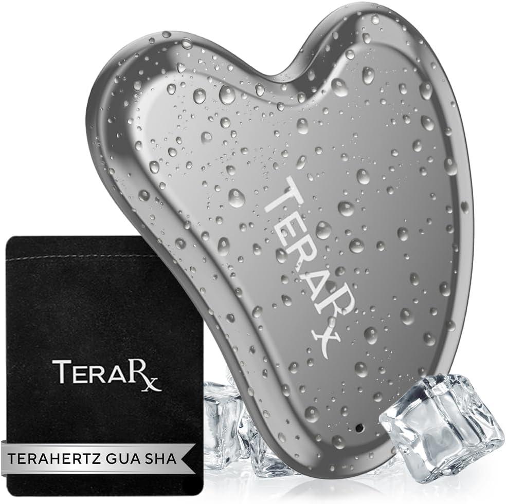 TeraRX Terahertz Gua Sha for Enhanced Lymphatic Drainage, Reduced Puffiness, and Relieved Facial Tension 100% Authentic Terahertz Stone Gua Sha Facial Tools