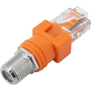 RJ45 to F Coax Adapter Connector Female to Male Coaxial Barrel Coupler Adapter Connector Coax Straight Connector (1 Pack)