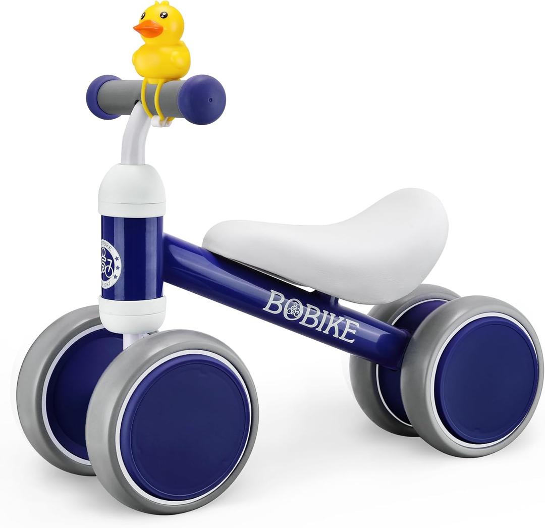 Baby Balance Bike Toys for 12-36 Months Kids Toy Boy and Girls Gifts Toddler Best First Birthday Gift Children Walker No Pedal Infant 4 Wheels Bicycle (Classic, Blue)