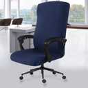 DIVA EN CAMINO DEC Universal Office Chair Cover with Durable Zipper, Soft Stretch Slipcover for High Back Chair, Navy