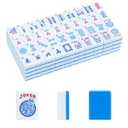 GUSTARIA American Mahjong Tiles (1.2”, Tiles Only), 166 Pcs American Mahjong Tile Set with Blue Color
