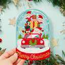 2 x Snow Globe Shaped Christmas Cards With Envelopes - Boxed Set of 24 Featuring 3 Unique Holiday Designs - 4 x 6