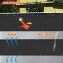 AYOHA 6' x 50' Privacy Fence Screen Fabric Mesh Shade Net Cover, Heavy Duty 160 GSM Privacy Barrier for Chain Link Fence, 90% Privacy Blockage, Excellent Airflow, Cable Zip Ties Included, Black