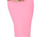 BTFBM Formal Wedding Guest Dresses for Women Summer Fall 2025 Sleeveless Ruched Bodycon Mesh Elegant Maxi Cocktail Dress (Small, Pink)