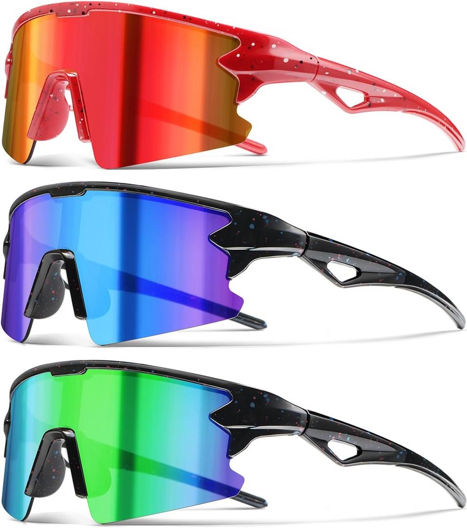 Youth Baseball Sunglasses for Boys Girls Kids Sports Sun Glasses Softball Cycling UV400 Protection Ages 3-14