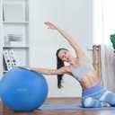 Fitvids Exercise Ball for Fitness, Yoga, Pilates with Quick Pump, Anti-Burst Slip Resistant Balance Ball, L
