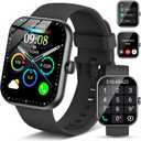 Smart Watch(Answer/Make Call), 1.96" Smartwatch for Men Women, 2025 New Fitness Watch with 110+ Sport Modes, Pedometer, Heart Rate/Sleep Monitor, IP68 Waterproof Activity Tracker for Android iOS