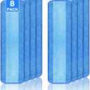 wlich 8-Pack Microfiber Cleaning Pads, 18-Inch Microfiber Mop Pads Compatible with Bona Mop, Washable and Reusable Mop Pad Refills for Hardwood Tile Laminate Floors