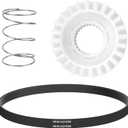 2 x WH01x27538 Washer Drive Belts & WH05x24185 Washing Machine Clutch & WH01x24434 Washer Spring Fits For Ge Hotpoint Clothes Washer Washing Machine Parts Replaces 4588013 Ap5993402 PS/EAP11729473