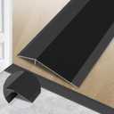 Aluminum Floor Transition Strip, 2Pcs 35.4in x 3.9in, Matte Black